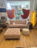 DFS Belair Velvet 2 Seater Sofa in Blush (Used)