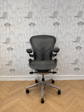 Herman Miller Aeron Remastered With Polished Aluminium Base Fully Loaded with PostureFit Lumbar Support