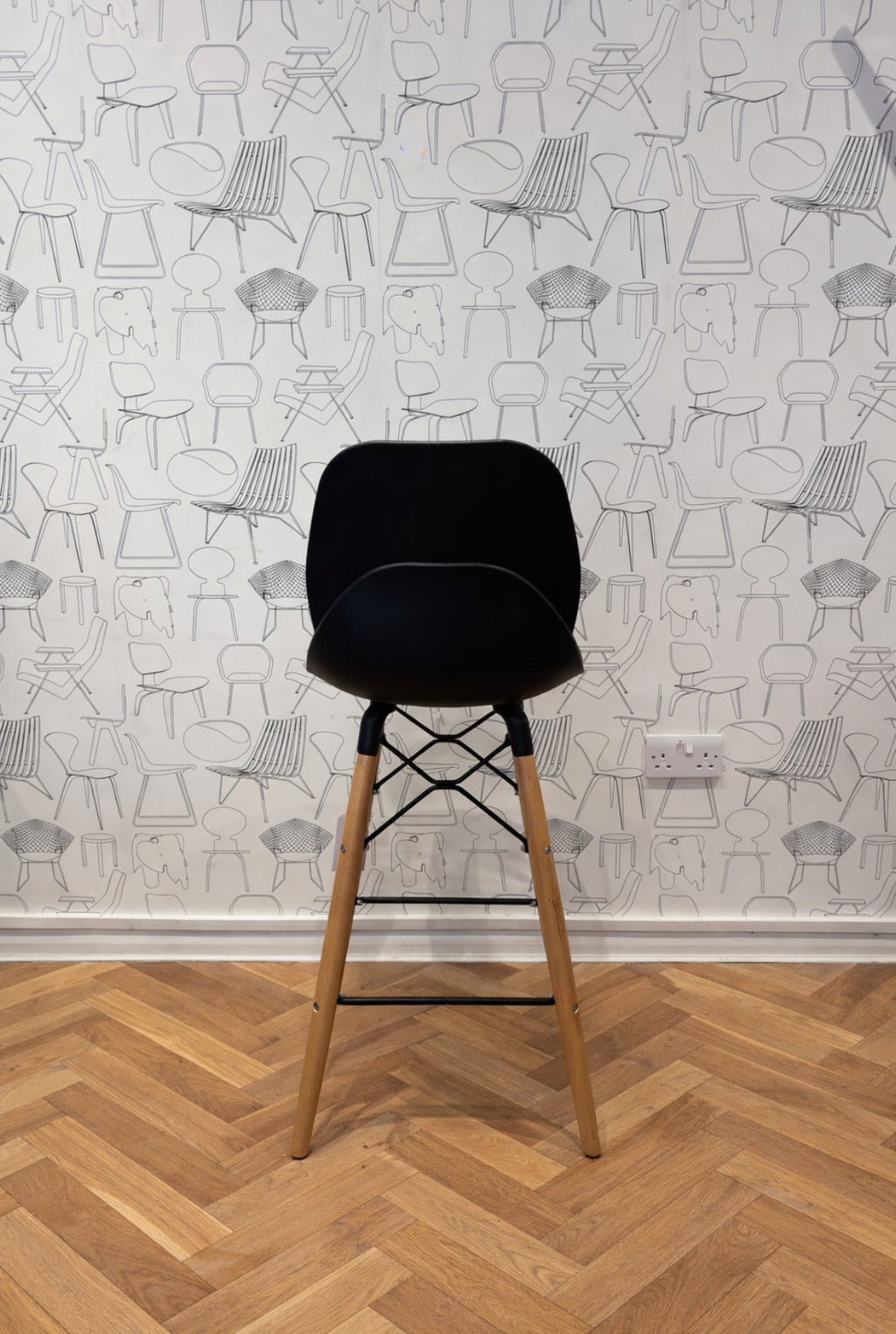 Penkeths Curved Seat Barstool in Black (Used)