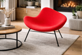 +Halle K2 Lounge Chair in Red by Busk and Hertzog (Used)