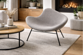 +Halle K2 Lounge Chair in Grey by Busk and Hertzog (Used)