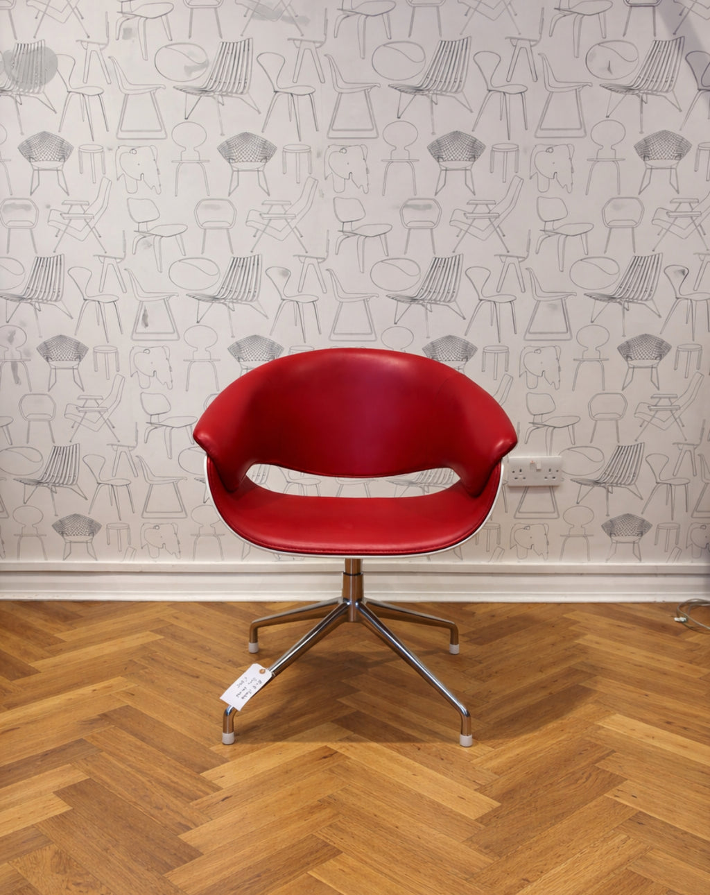 B&B Italia Sina Leather Swivel Chair