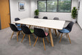 White Meeting Table with Oak Legs (Used)
