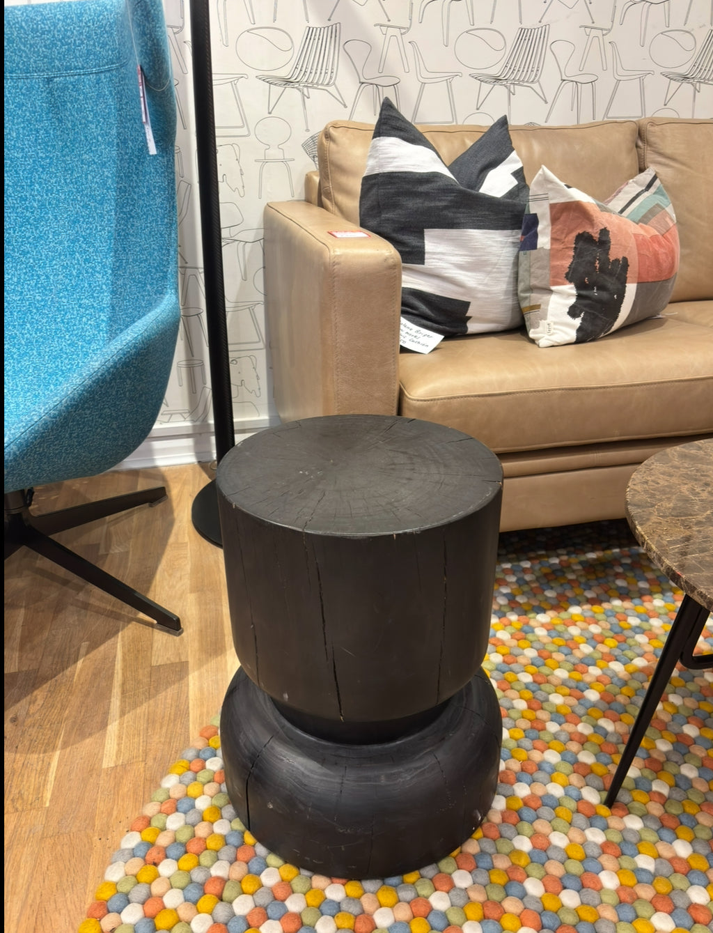 In the Flesh Tree Stump Side Table