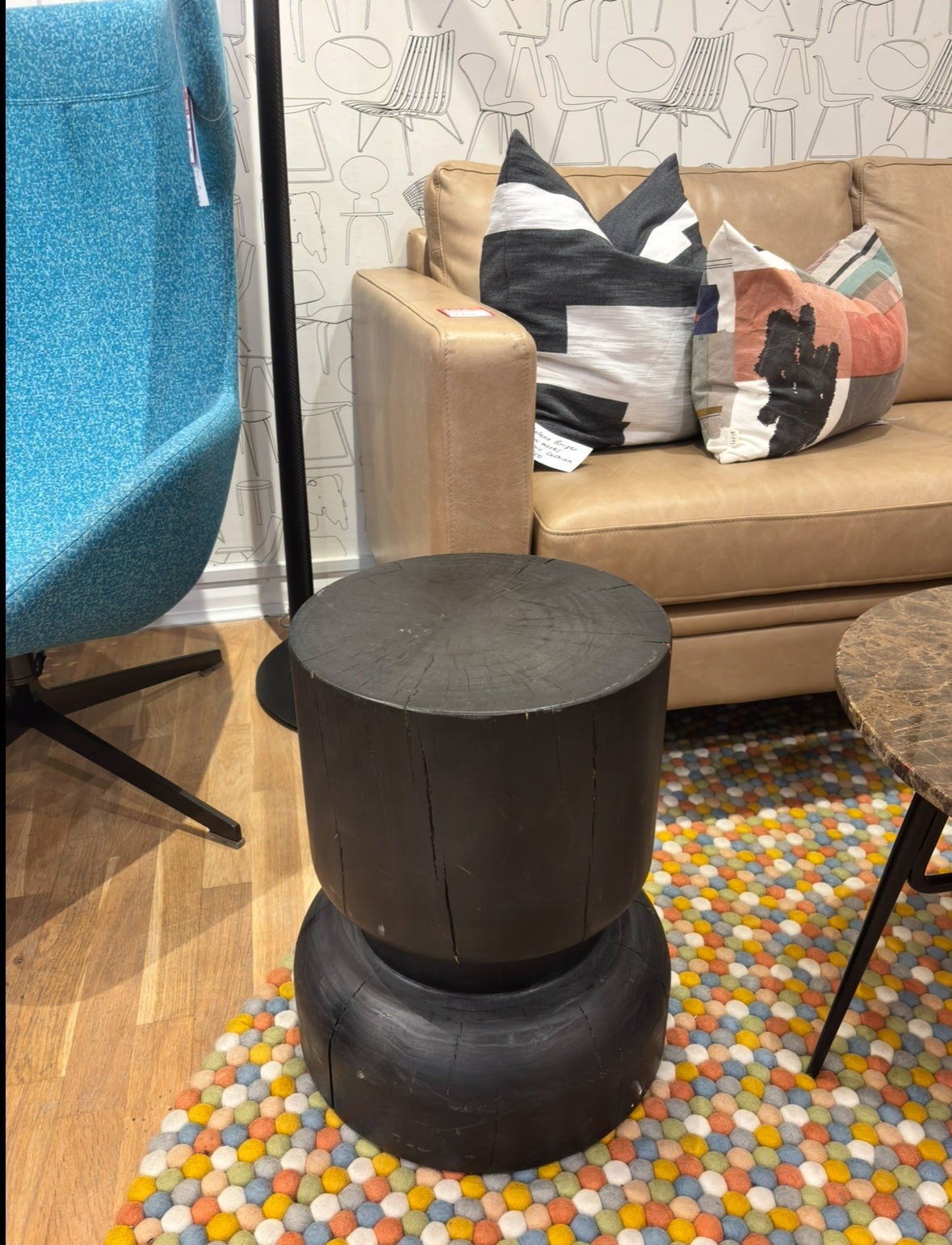 In the Flesh Tree Stump Side Table