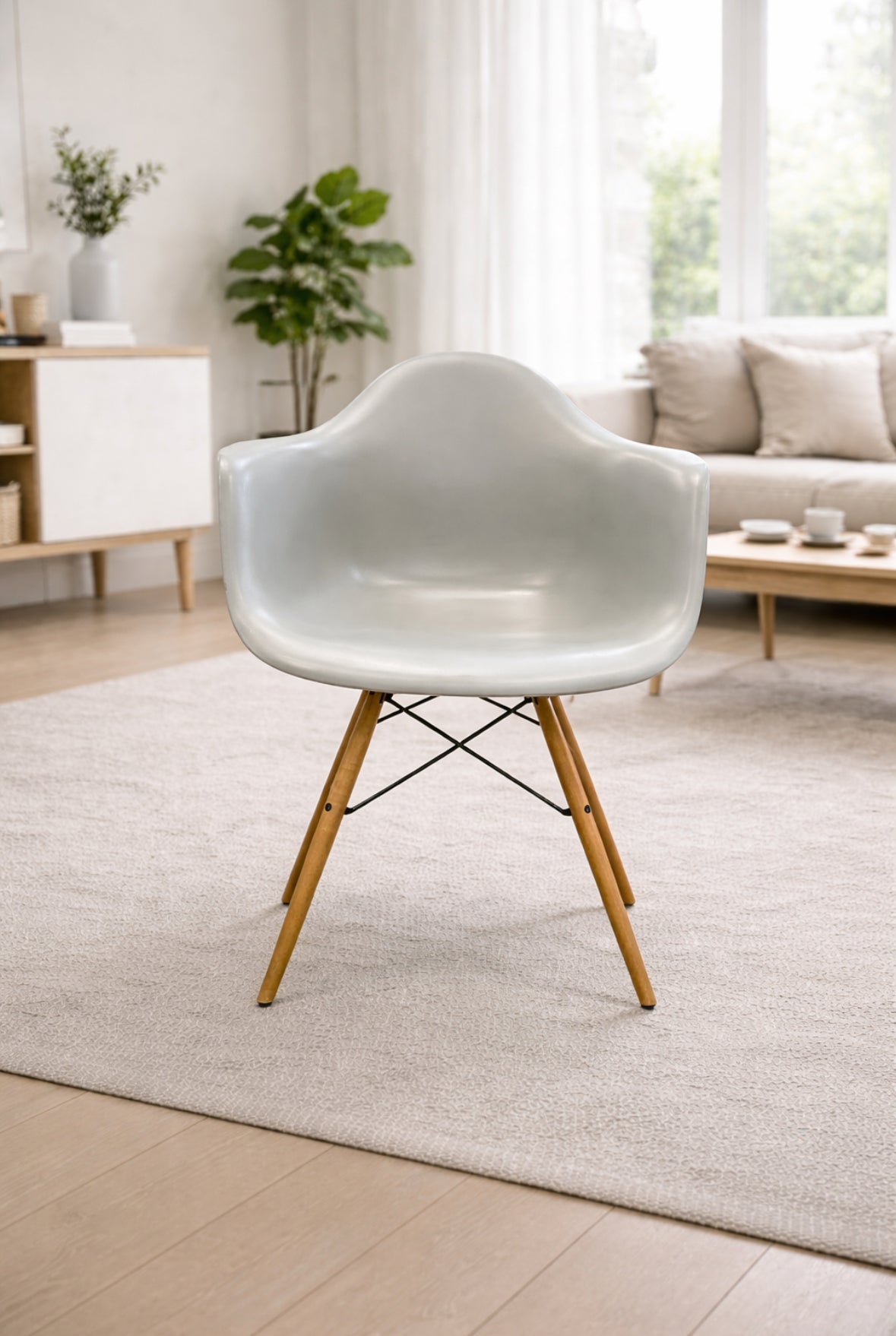 Vitra Eames RE DAW chair in Light Grey