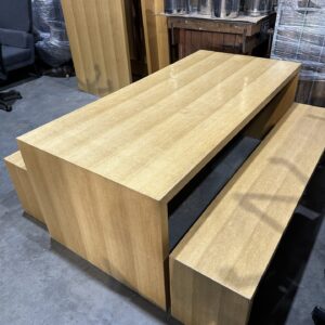 wooden canteen desk