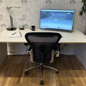 Herman Miller Aeron onyx polished chair