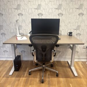 Herman Miller Aeron Onyx Polished Chair Size B