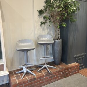 Kartell spoon gas lift barstool pair